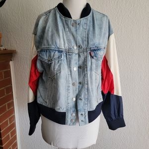 LEVI'S Hybrid Denim Windbreaker Button Jacket Size Women's Medium